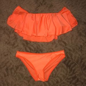 Neon orange bikini